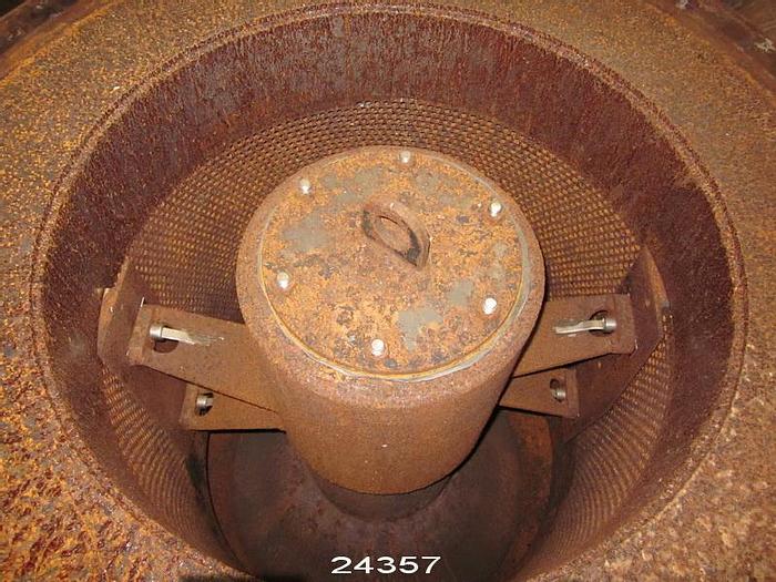 Used Ingersoll Rand HI-Q Ingersoll-Rand Hi-Q Pressure Screen, 3/8" Holes, 2-Foil Carbon Steel Rotor, Metric Fasteners, 29" Dia Carbon Steel Basket X 31" Tall, 17" Tall Drilled Section #24357