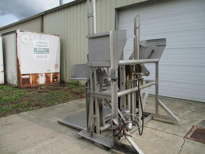 Used RMF Hydraulic Vat Dumper; Md#110, Two-Stage; 8' Dump Height