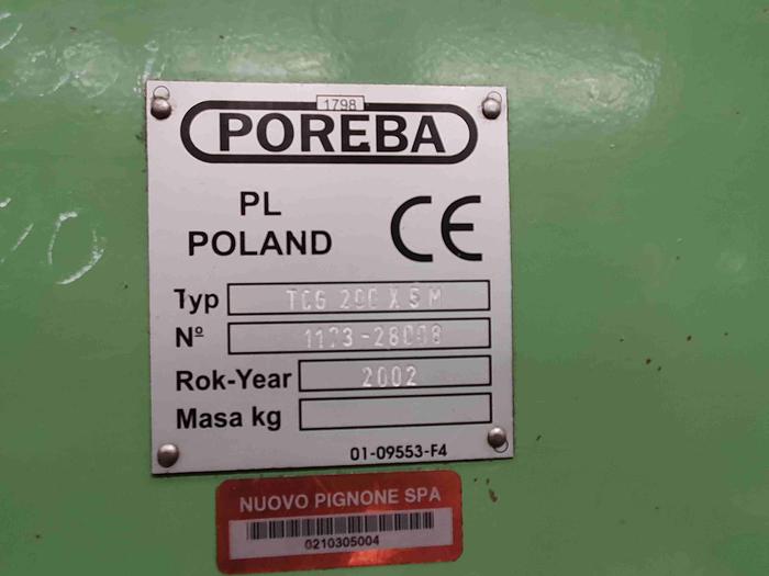 Usato 2002 TORNIO PARALLELO POREBA TCG 200 - 1000 x 5000 TCG 200
