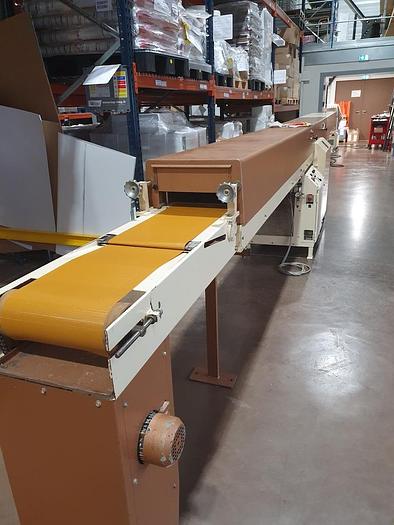 Used Sollich 280mm wide chocolate enrobing line