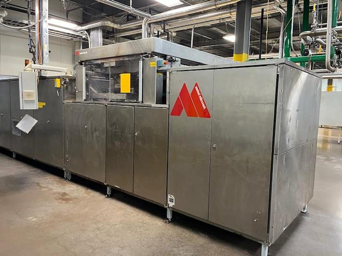 Used Aasted SE1200 chocolate chip/drop depositing line