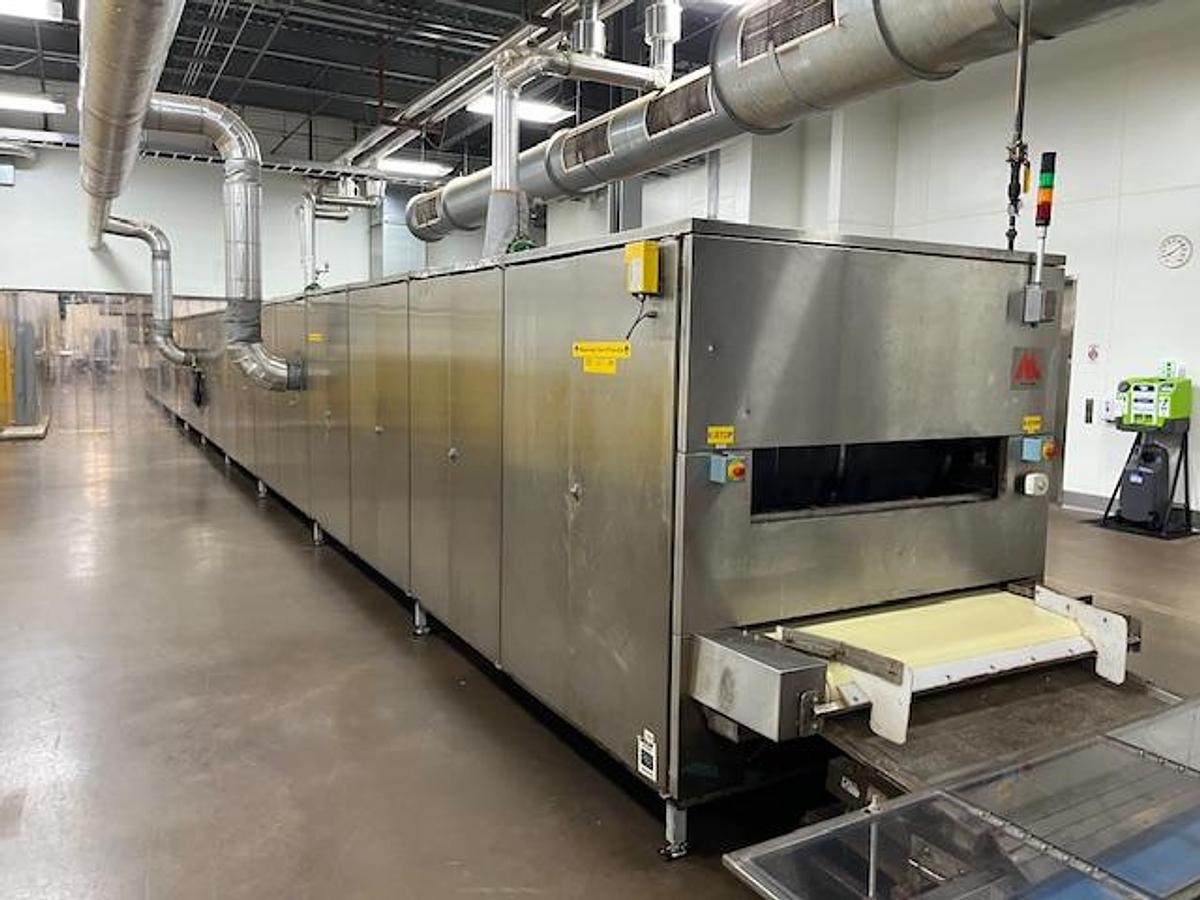 Used Aasted SE1200 chocolate chip/drop depositing line