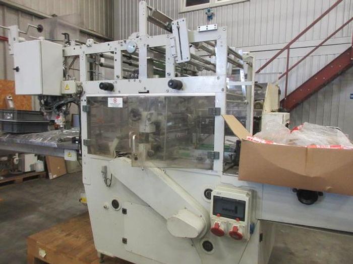 Used Teknipack EA60 biscuit roll wrapping machine