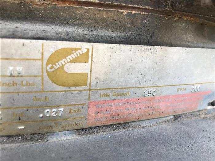 Used 1982 Cummins KTA-1150-A Industrial Diesel Engine