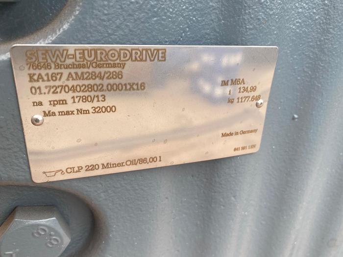 Used Sew Eurodrive KA 167  AM284/286 Right Angle Gear Reducer