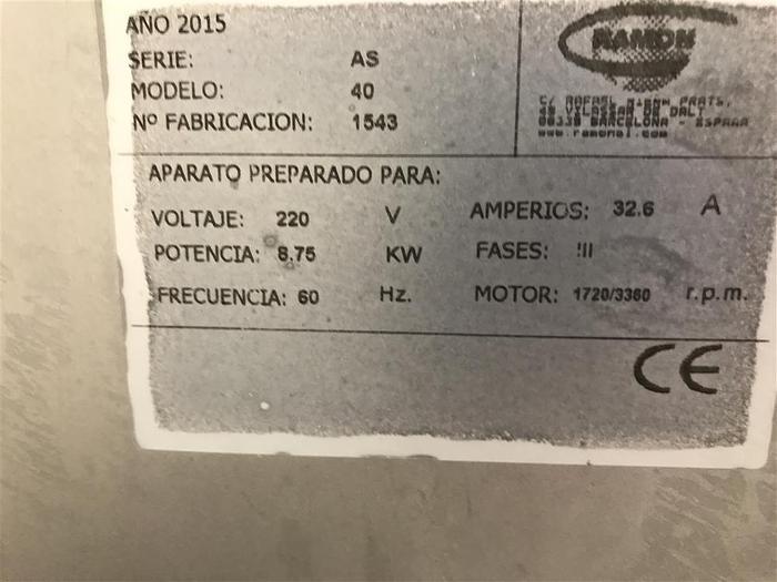 Used RAMON 40L BOWL CUTTER CHOPPER MEAT SAUSAGE VEGETABLES CHEESE 729C 40L