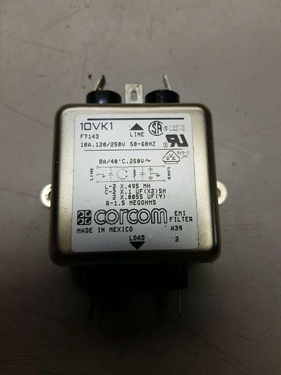 Used Corcom 10VK1 EMI Line Filter