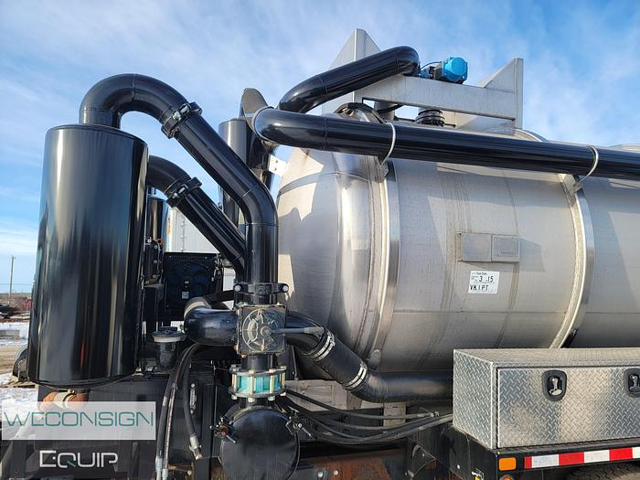 Used 2012 Brenner 407 Stainless Straight Vac Tank Rig Up (not chassis mounted)