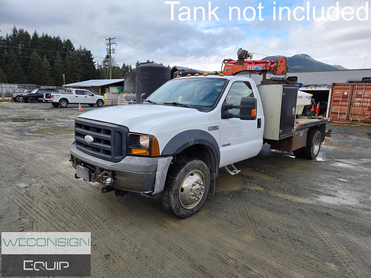 Used 2006 Ford F450 XL Flat Deck Knuckle Boom Truck