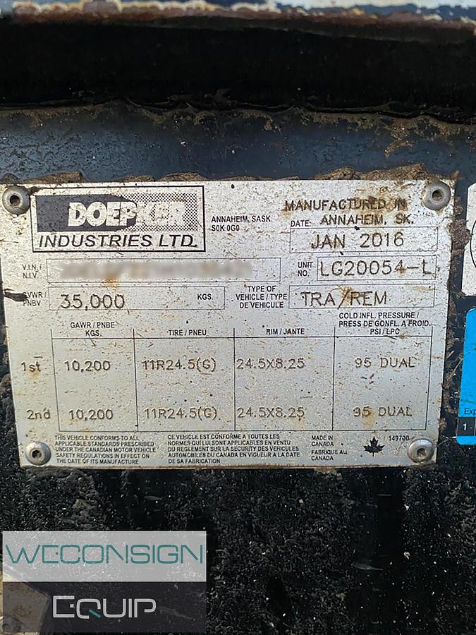 Used 2017 Doepker B Train Logging Trailer