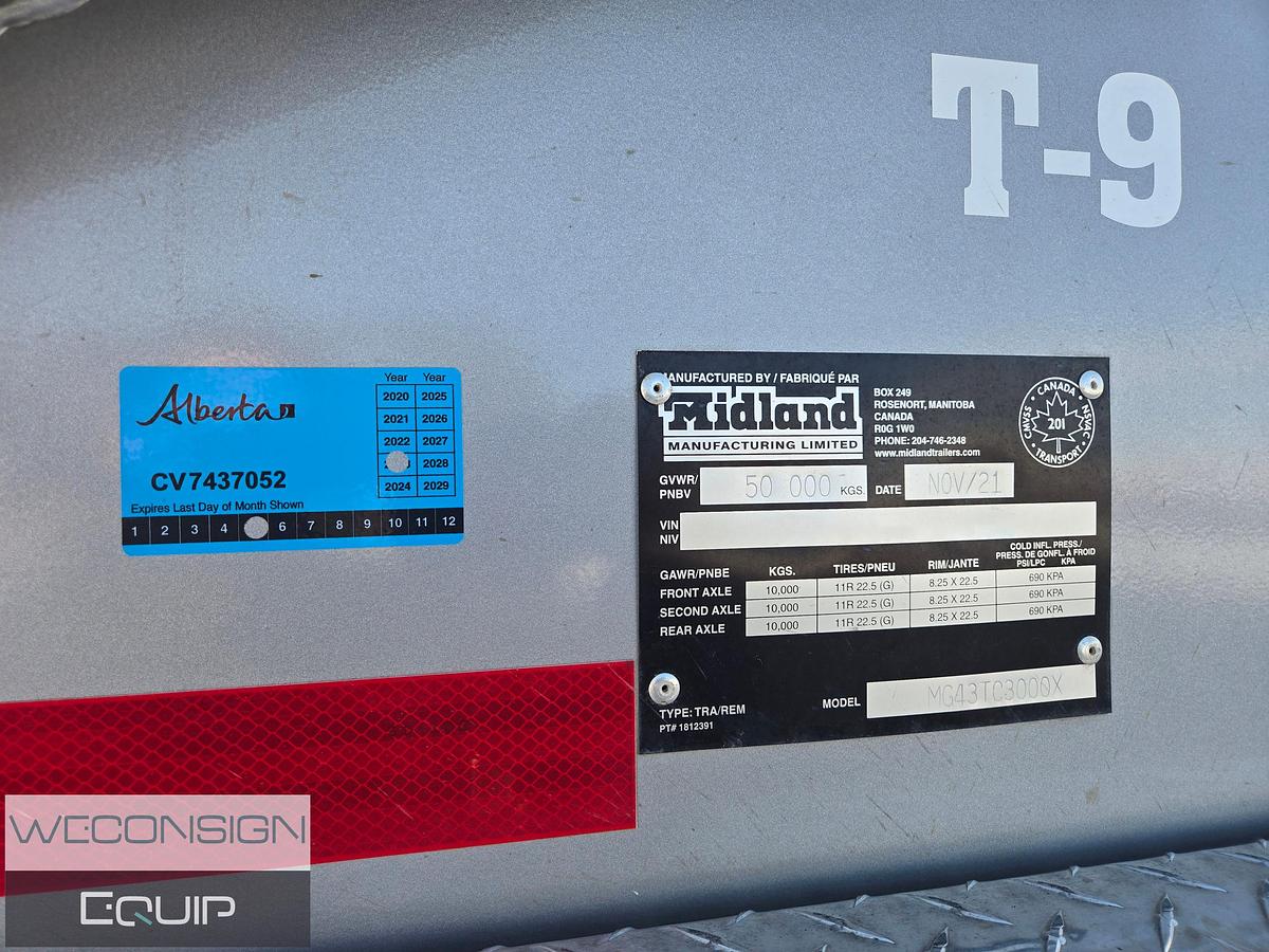 Used 2022 Midland MG43TC3000X Clam Dump Trailer