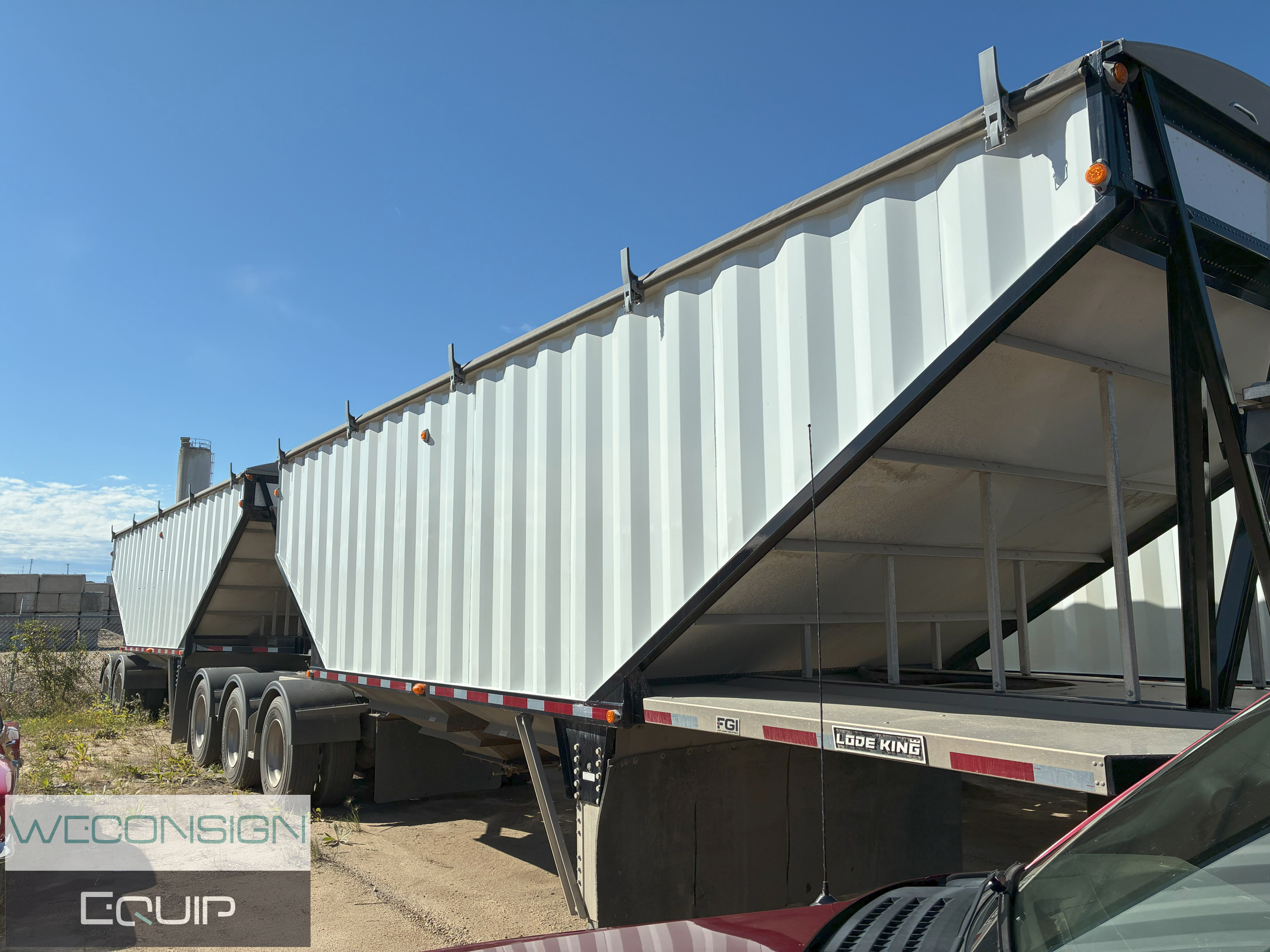 Used 2024 Lode King Super B Bottom End Dump Gravel Trailer