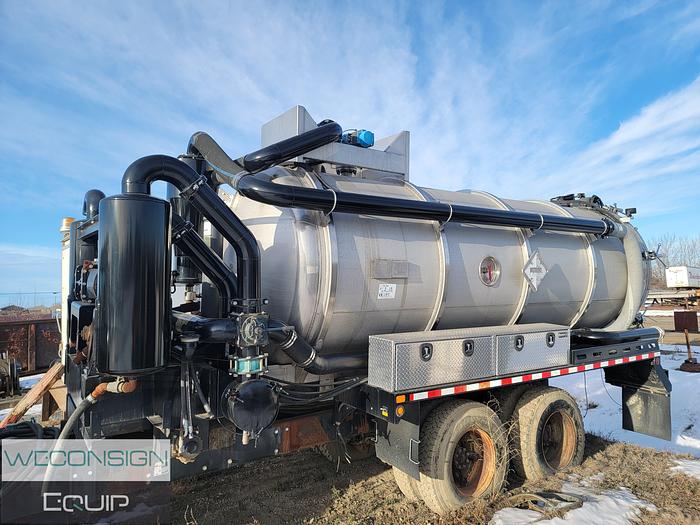 Used 2012 Brenner 407 Stainless Straight Vac Tank Rig Up (not chassis mounted)