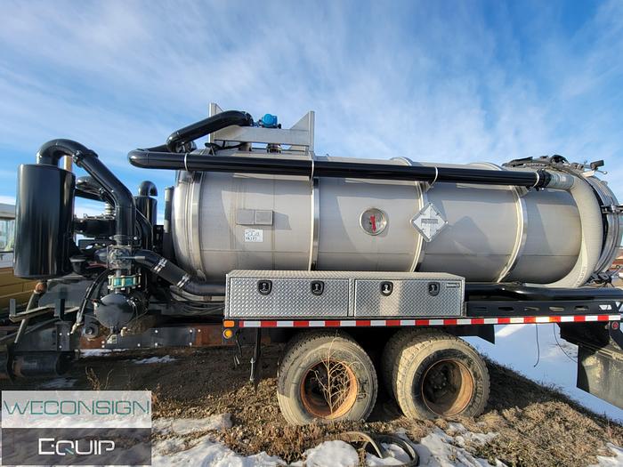 Used 2012 Brenner 407 Stainless Straight Vac Tank Rig Up (not chassis mounted)
