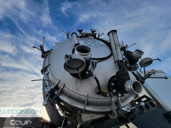 Used 2012 Brenner 407 Stainless Straight Vac Tank Rig Up (not chassis mounted)