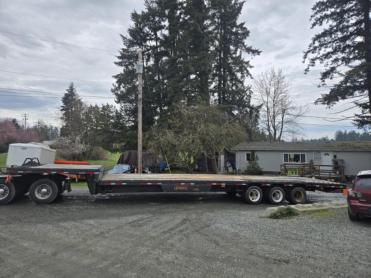 Used 2008 Ledwell Hydraulic Tilt Deck Equipment Trailer