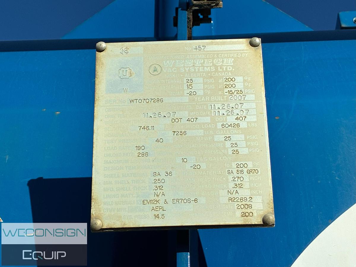 Used 2007 Peterbilt 378 Semi Vacuum Truck and Trailer