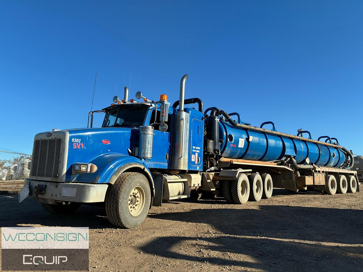 Used 2007 Peterbilt 378 Semi Vacuum Truck and Trailer