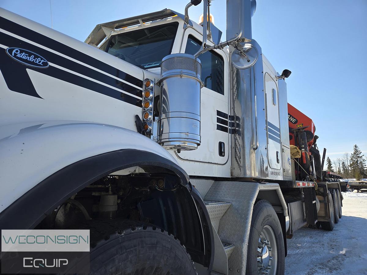 Used 2014 Peterbilt 367 Tan Tri 30 Ton Knuckle Boom Truck