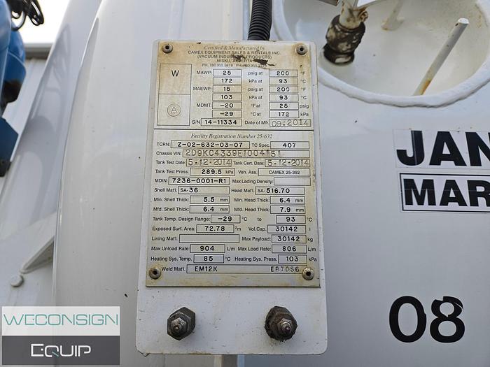 Used 2015 Kenworth T800 Tri Drive Code Semi Vac