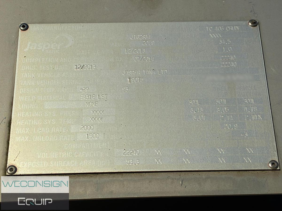 2014 Jasper Tank 406 Crude Tridem Pup