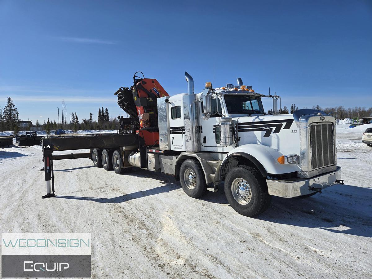 Used 2014 Peterbilt 367 Tan Tri 30 Ton Knuckle Boom Truck