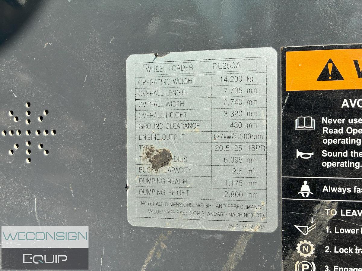 Used 2014 Doosan DL250A Wheel Loader