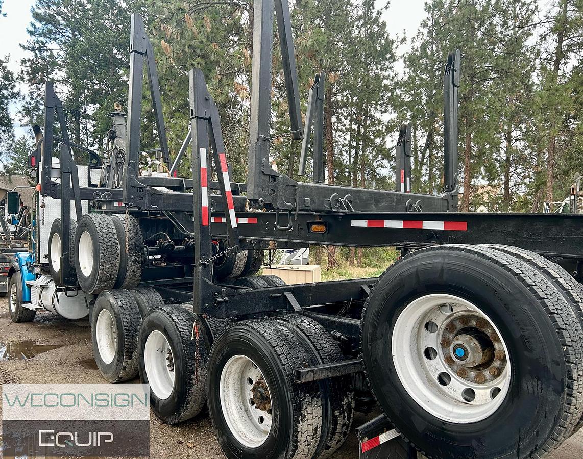 Used 2019 Freightliner Tri Drive Log Truck w/ 2019 Doepker Quad Axle Log Trailer