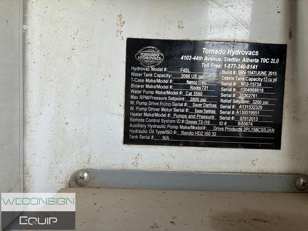 Used 2016 Kenworth T800 Tri Axle Hydrovac