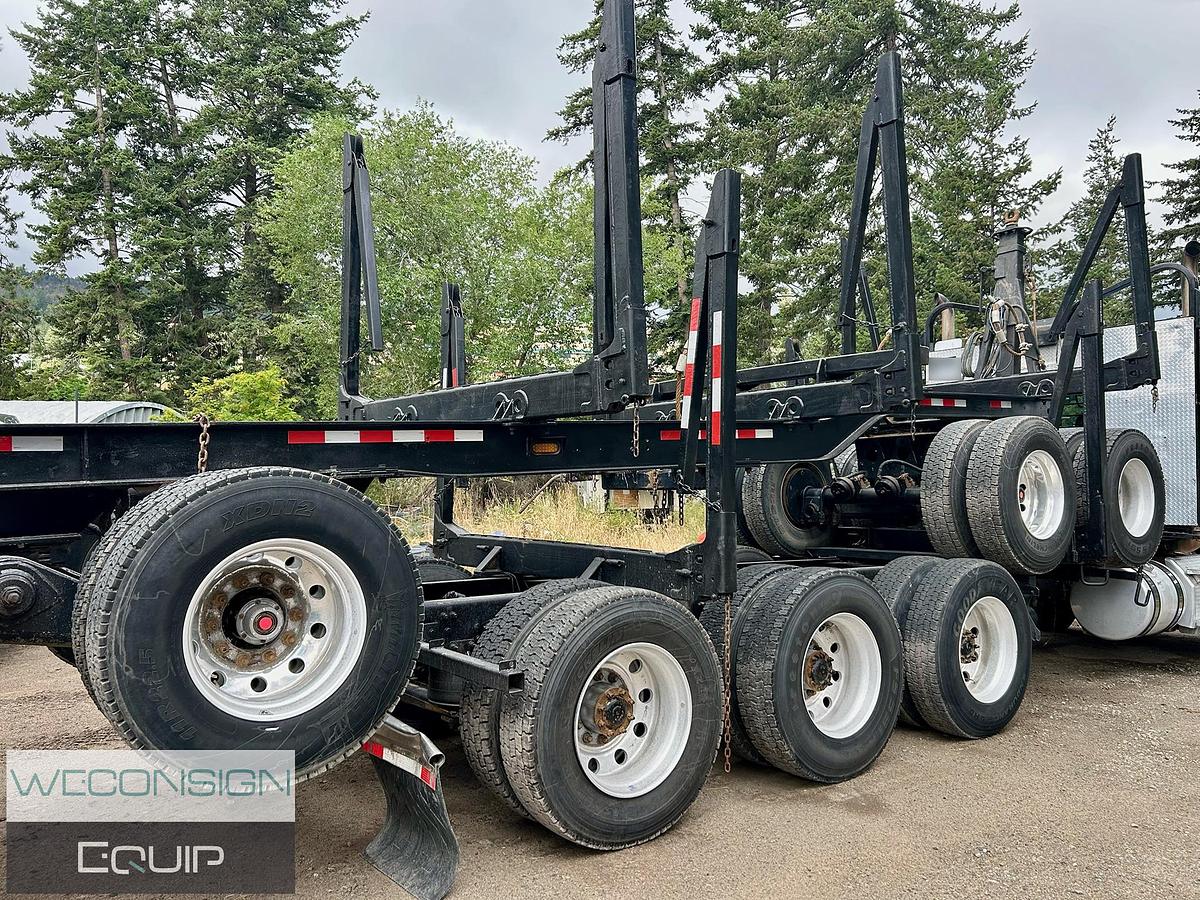 Used 2019 Freightliner Tri Drive Log Truck w/ 2019 Doepker Quad Axle Log Trailer