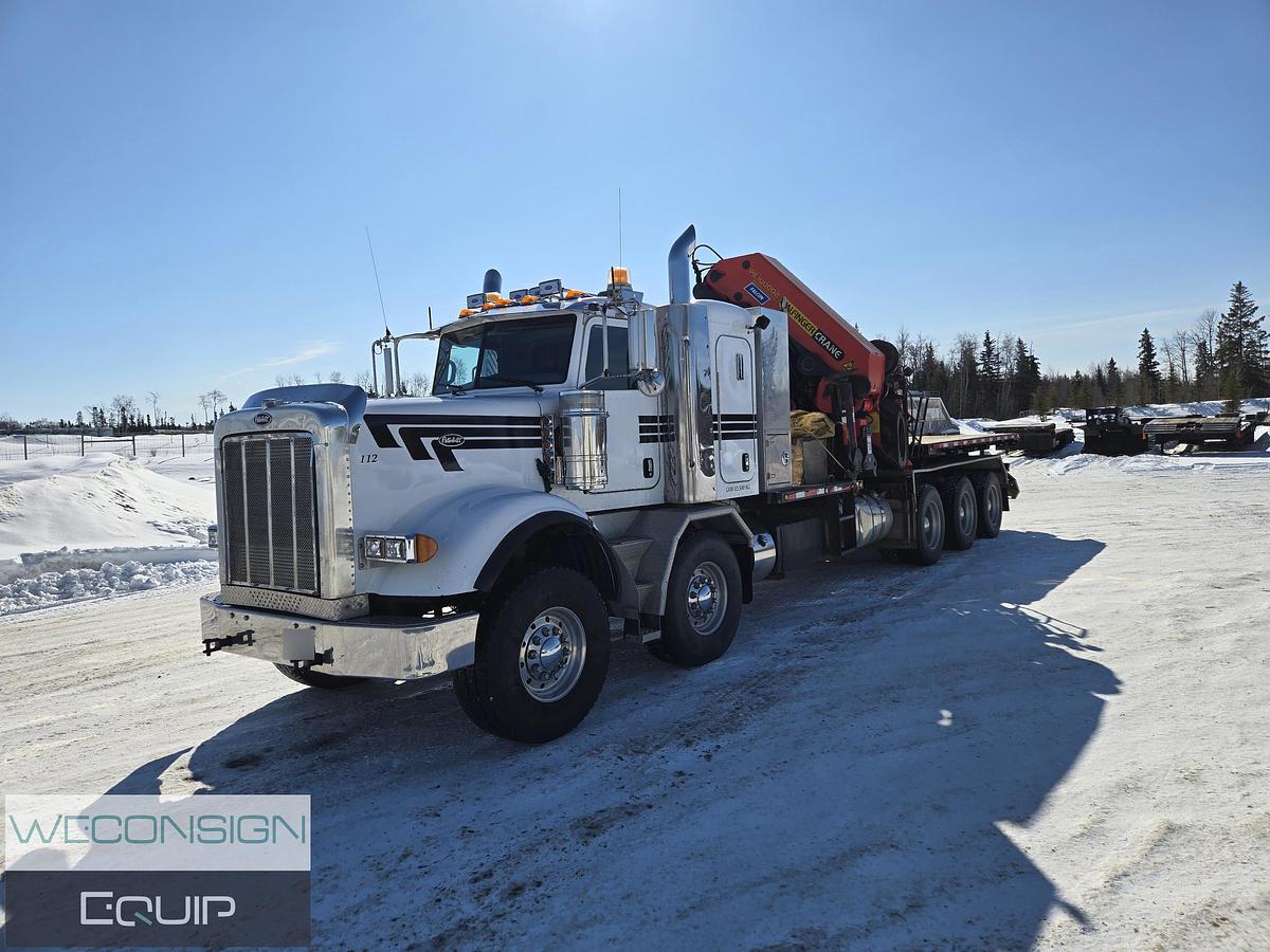 Used 2014 Peterbilt 367 Tan Tri 30 Ton Knuckle Boom Truck