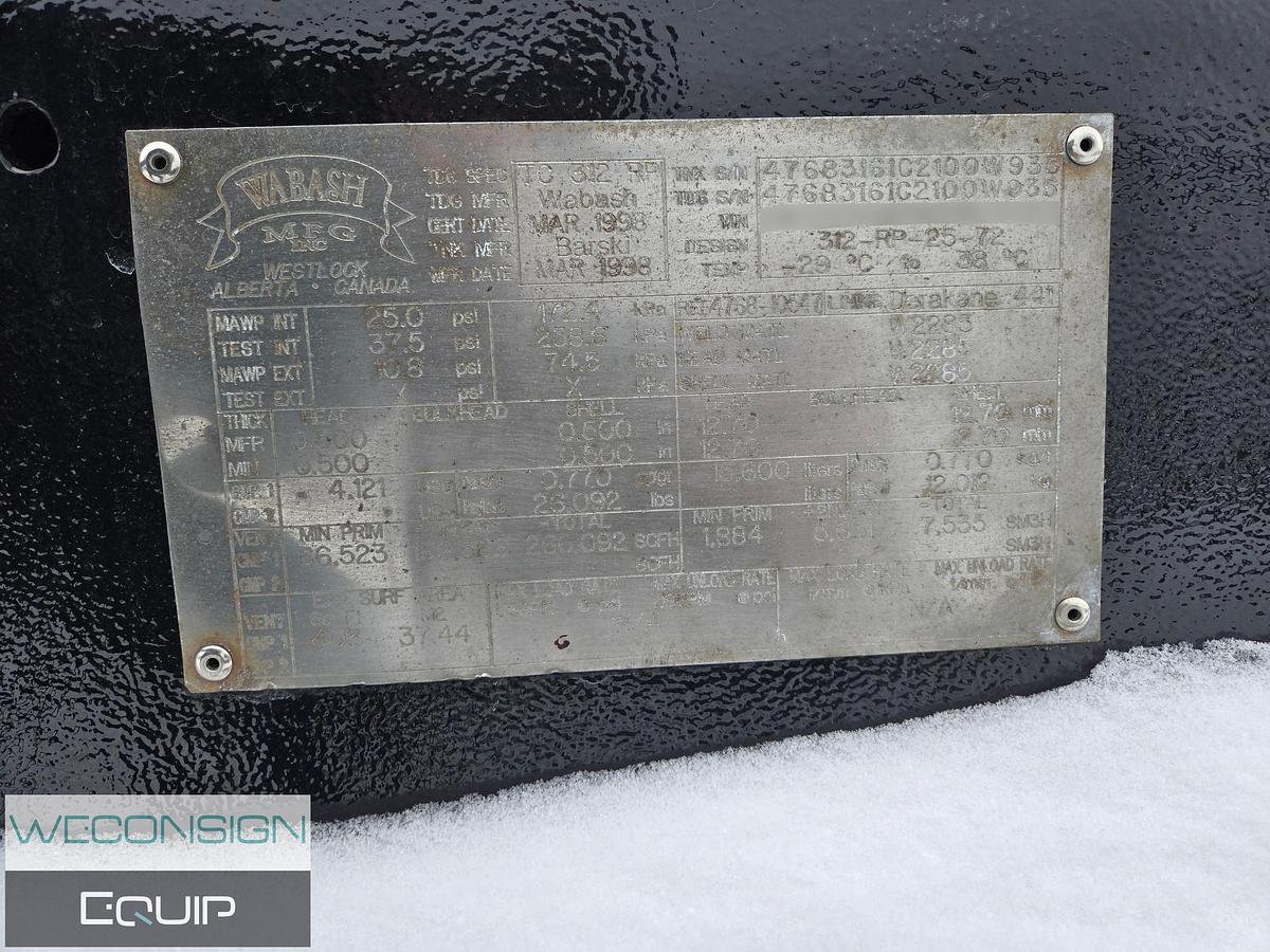 Used 1998 Wabash Tandem 16m3 Tanker Acid Trailer