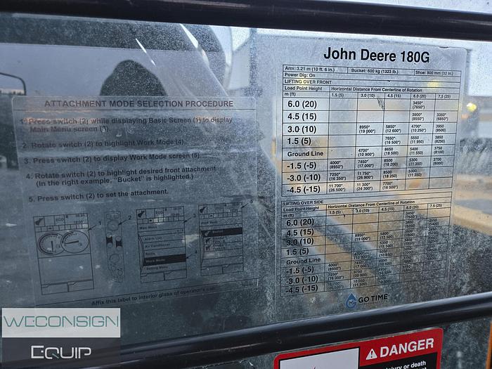 Used 2017 John Deere 180G Excavator