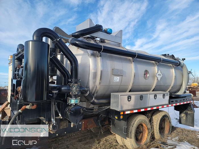 Used 2012 Brenner 407 Stainless Straight Vac Tank Rig Up (not chassis mounted)