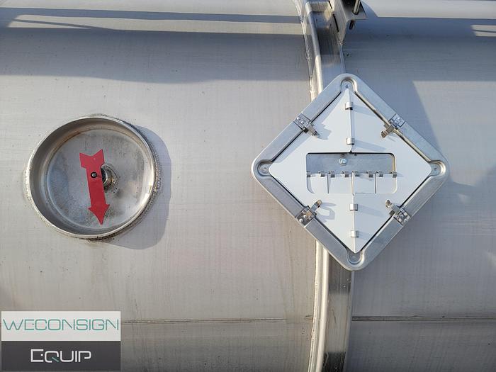 Used 2012 Brenner 407 Stainless Straight Vac Tank Rig Up (not chassis mounted)