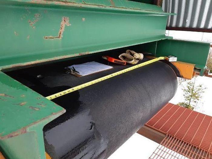 Used 48" WIDE x 70 FOOT LONG FLAT BELT CONVEYOR