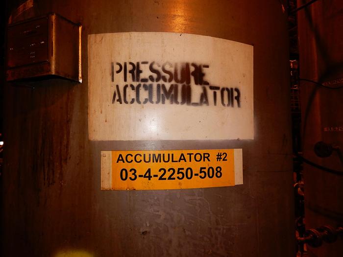 Used PRESSURE ACCUMULATOR  TANK NAT'L BD CERTIFIED  1987