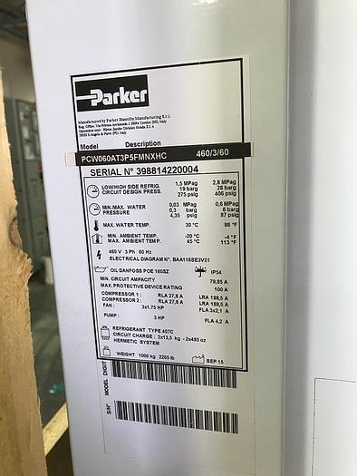 Used Unused Parker Hyperchill Process Water Chiller