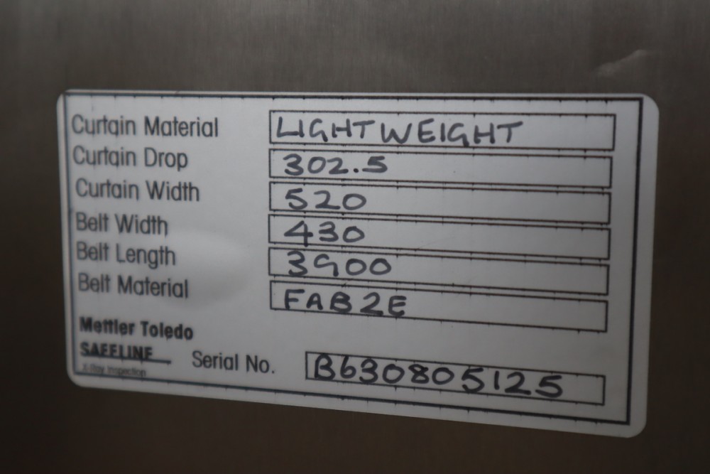 Used Mettler Toledo Safeline X-ray X33