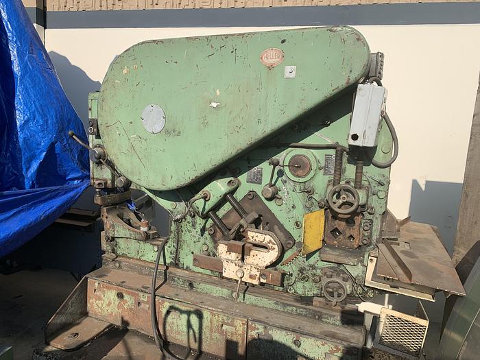 6" x 4" x 1/2", MUBEA, 71 TON, 6" X 3/4" SHEAR, 7/8" THRU 7/8" PUNCH Our stock number: 5554