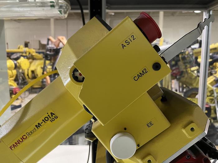 Used FANUC M10iA/10S 10KG X 1098MM H-REACH 6 AXIS ROBOTIC CELL WITH R30iA CONTROLLER