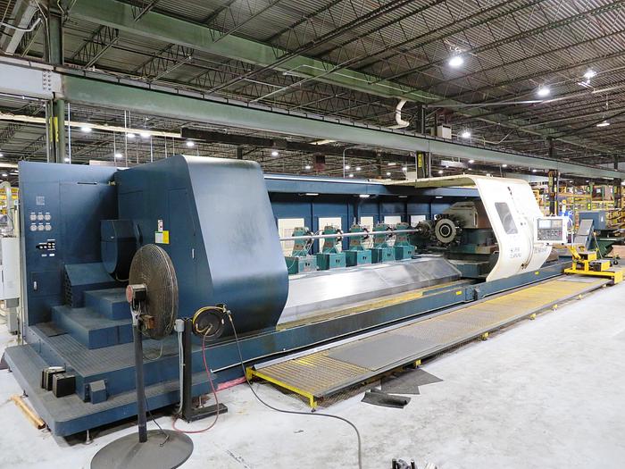 Used 2016 Johnford LC-50360D 50" x 354" HD CNC Flatbed Lathe with Y-Axis & Milling