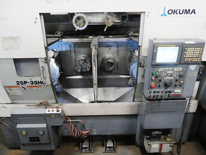 Used 2006 Okuma 2SP-35HG Twin Spindle CNC Chucker