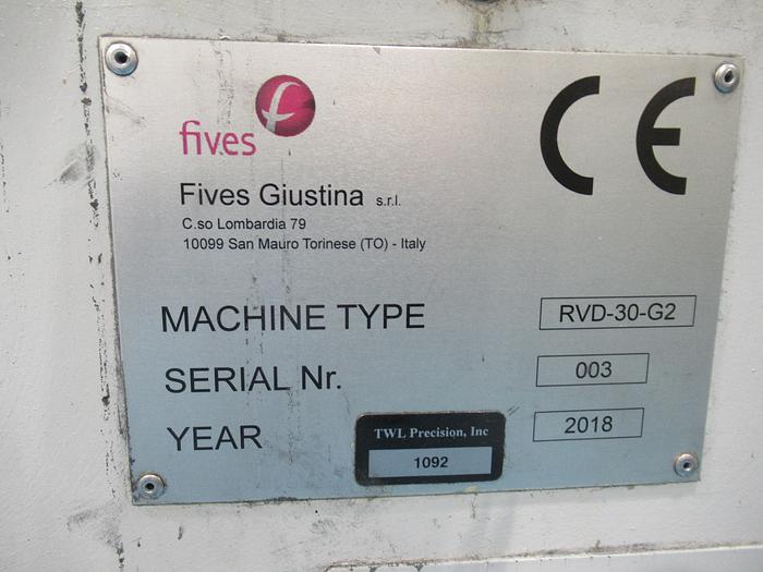 Used 2019 Fives RVD-30-G2 Double Disc Vertical Grinding Cell