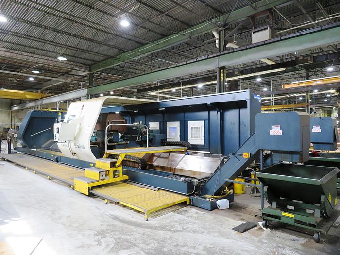 Used 2016 Johnford LC-50360D 50" x 354" HD CNC Flatbed Lathe with Y-Axis & Milling
