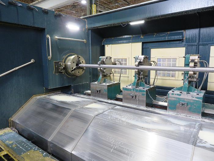 Used 2016 Johnford LC-50360D 50" x 354" HD CNC Flatbed Lathe with Y-Axis & Milling