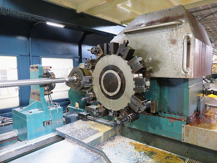 Used 2016 Johnford LC-50360D 50" x 354" HD CNC Flatbed Lathe with Y-Axis & Milling