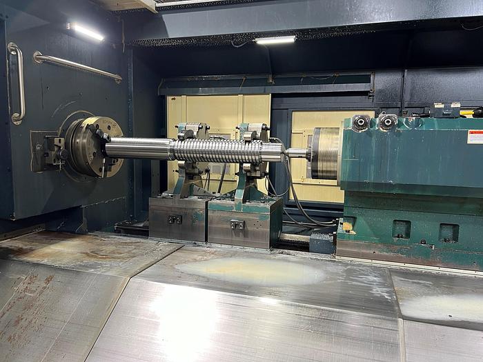 Used 2016 Johnford LC-50360D 50" x 354" HD CNC Flatbed Lathe with Y-Axis & Milling