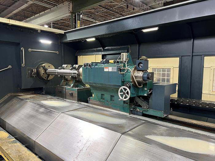 Used 2016 Johnford LC-50360D 50" x 354" HD CNC Flatbed Lathe with Y-Axis & Milling