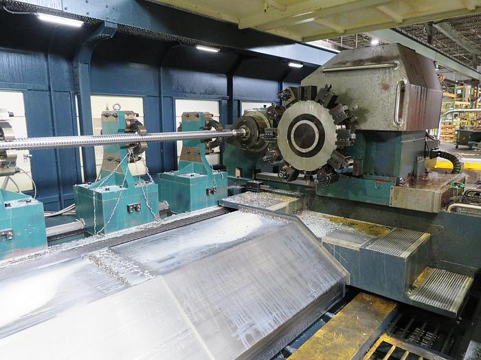 Used 2016 Johnford LC-50360D 50" x 354" HD CNC Flatbed Lathe with Y-Axis & Milling